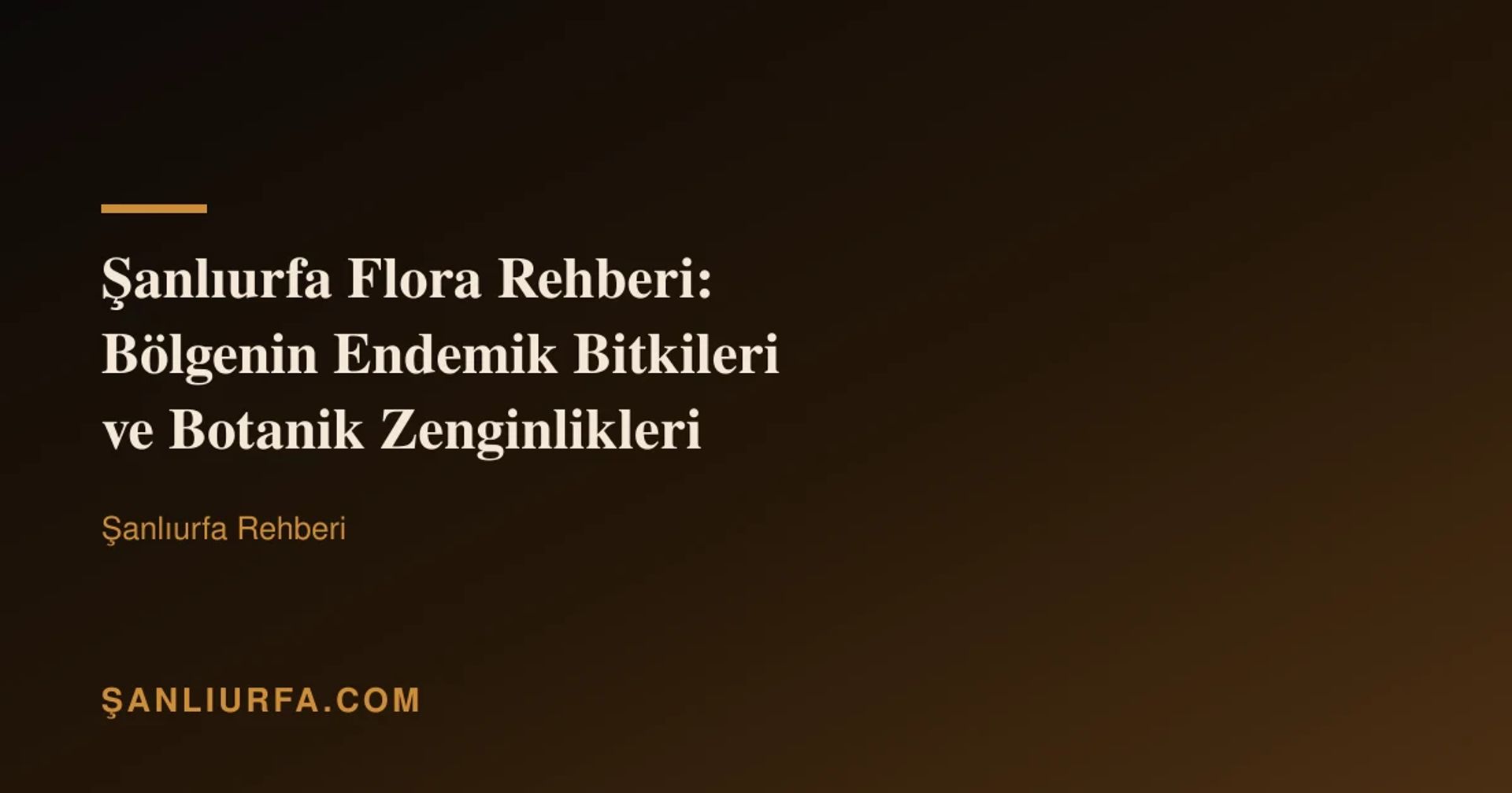 Şanlıurfa Flora Rehberi: Bölgenin Endemik Bitkileri ve Botanik Zenginlikleri