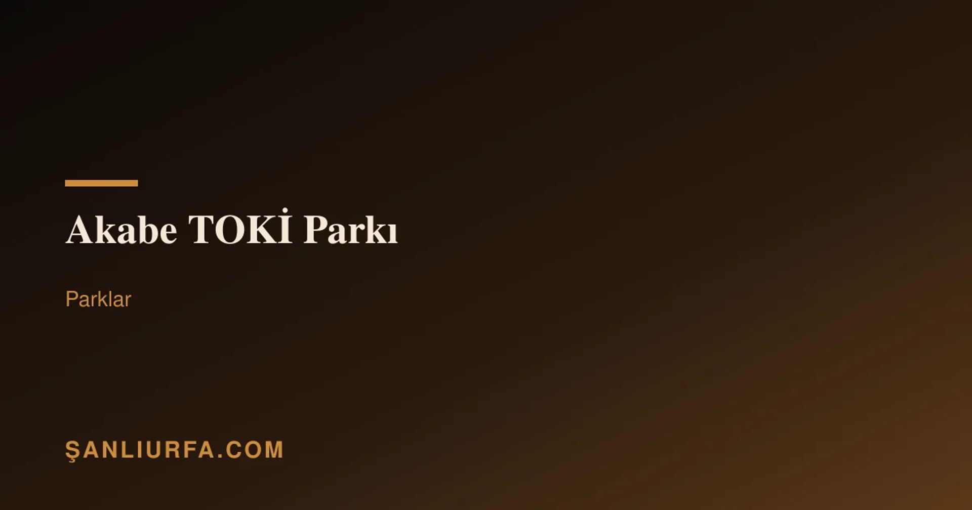 Akabe TOKİ Parkı