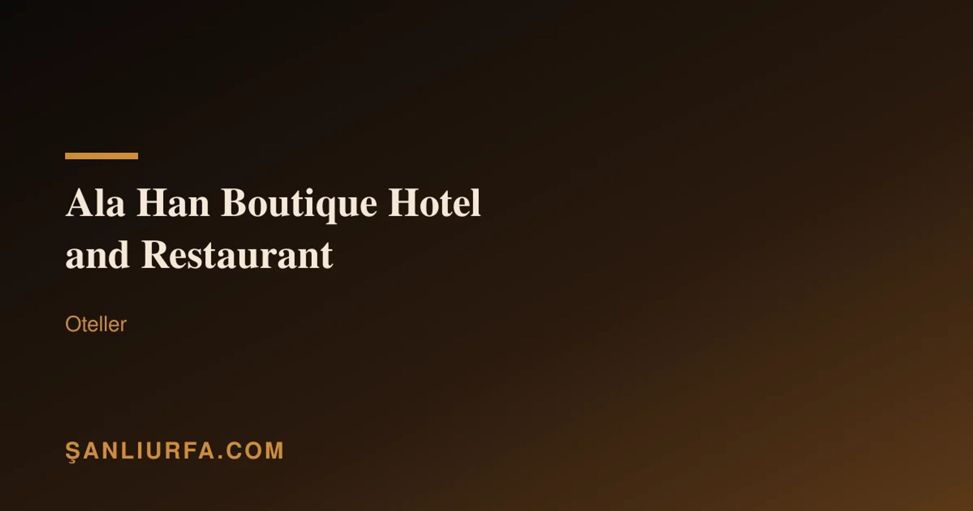 Ala Han Boutique Hotel and Restaurant