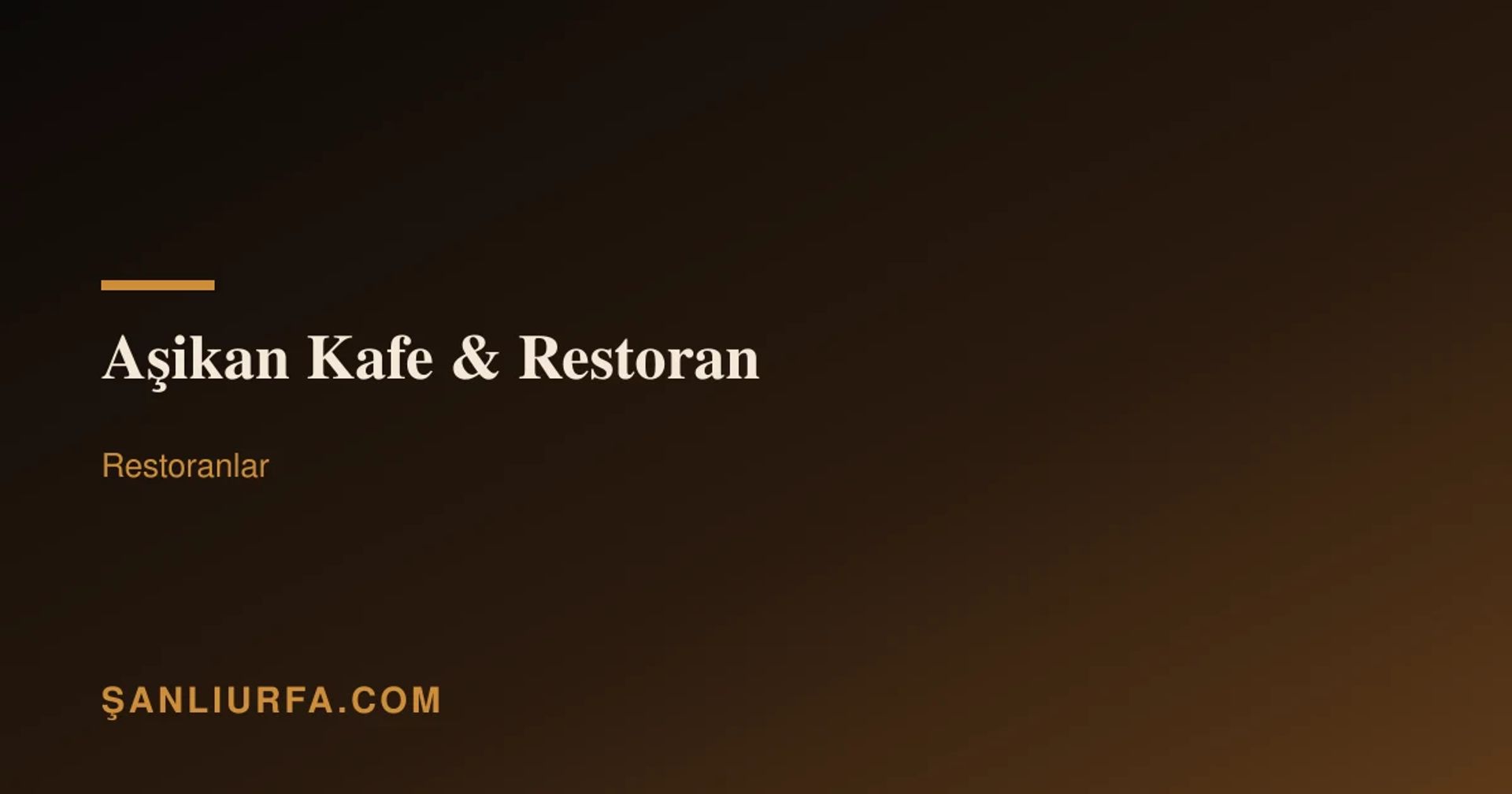Aşikan Kafe & Restoran