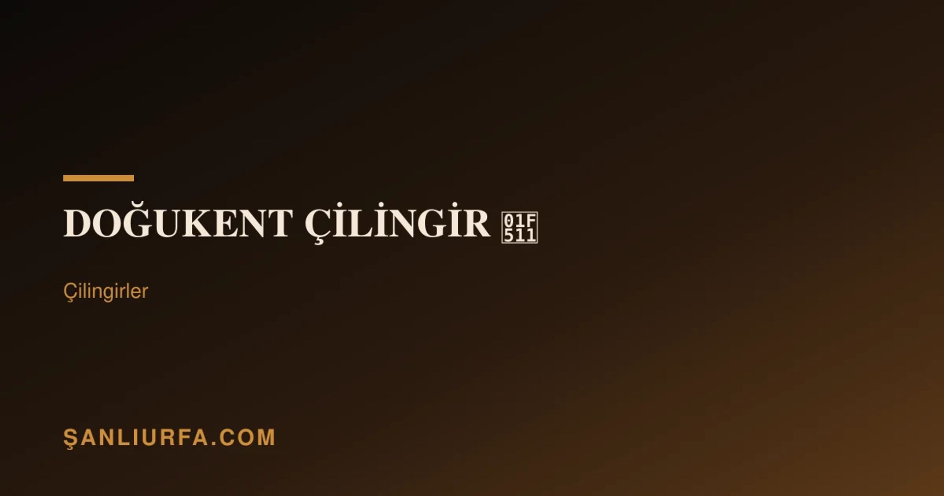 Doğukent Çilingir 🔑