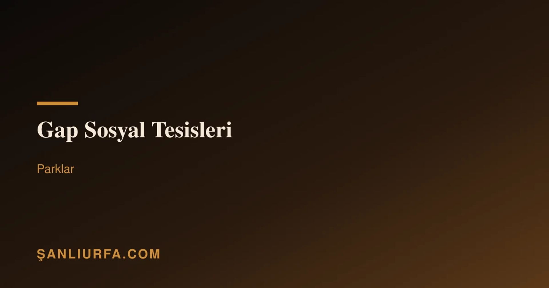 Gap Sosyal Tesisleri