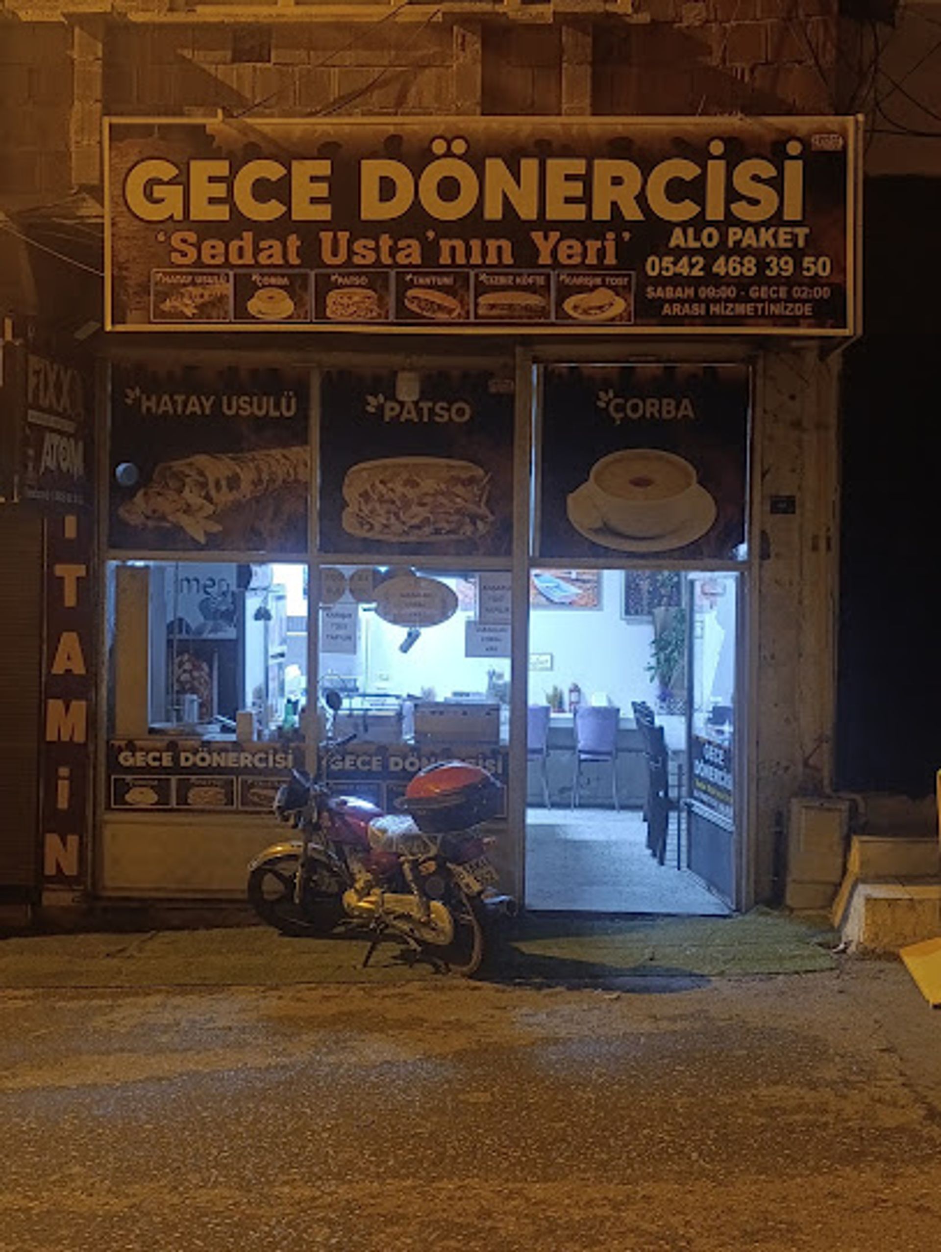 Gece dönercisi sedat usta'nın yeri