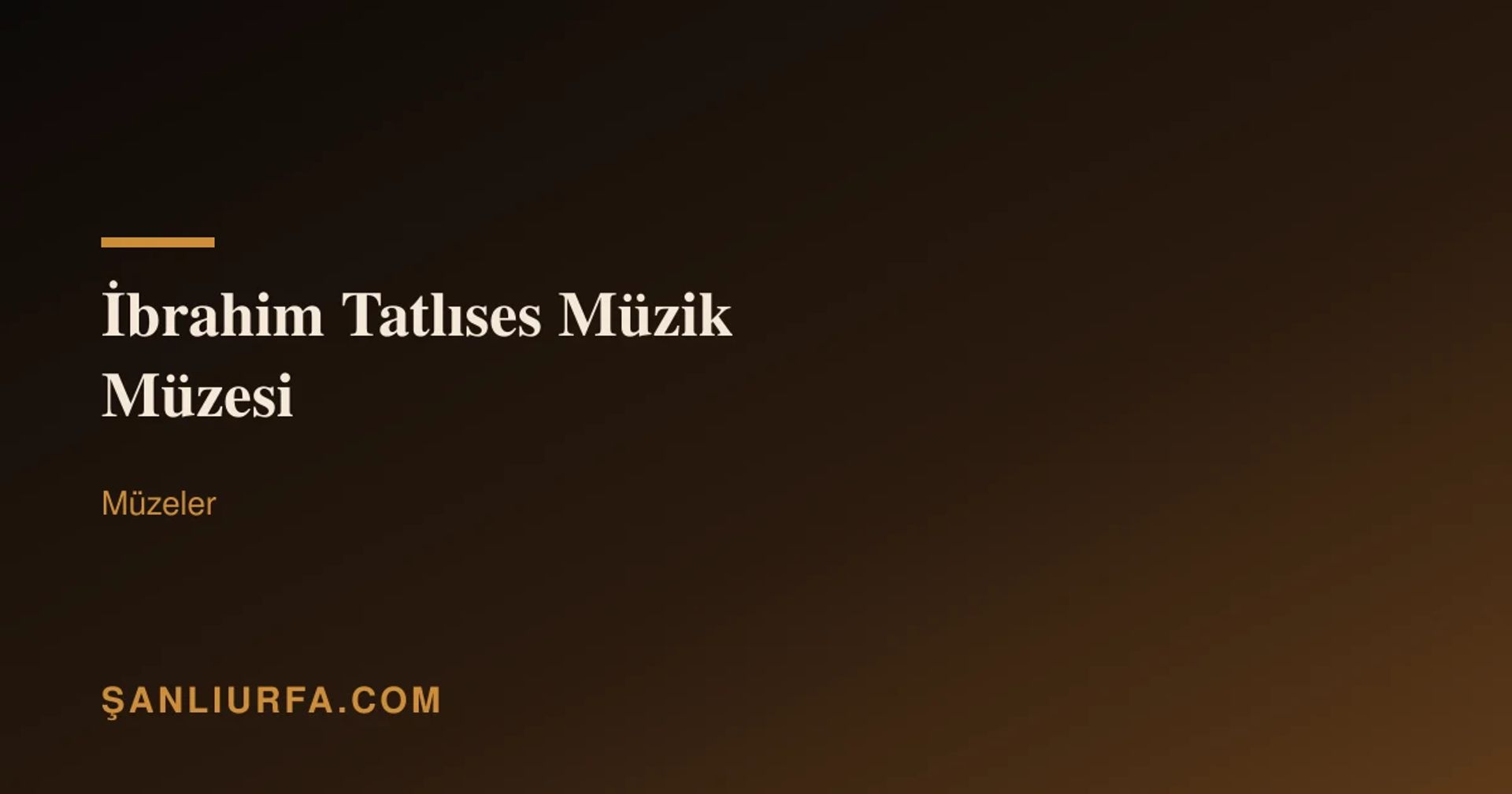 İbrahim Tatlıses Müzik Müzesi