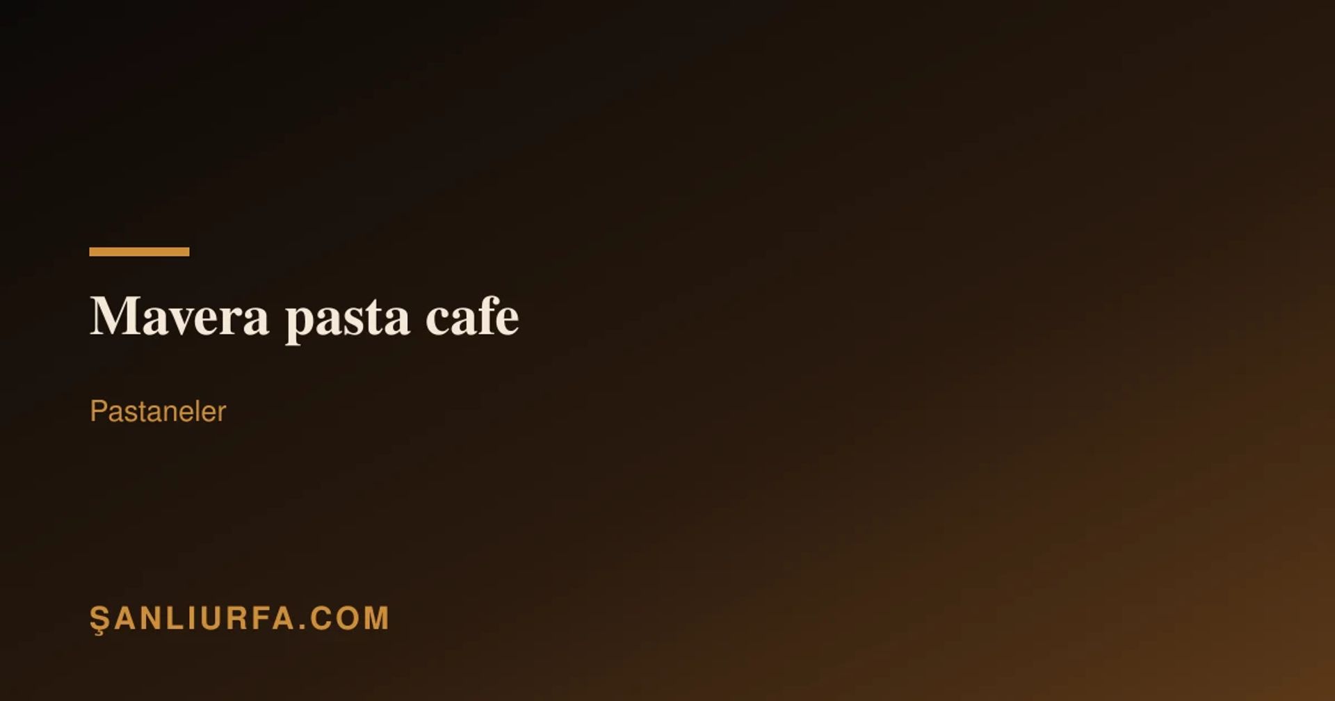 Mavera pasta cafe