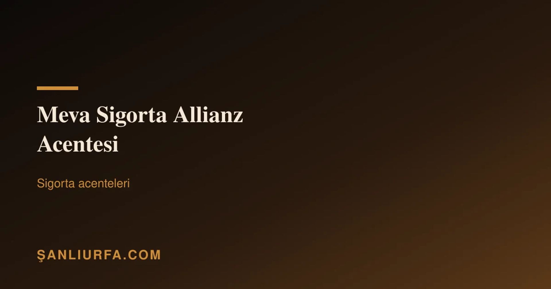 Meva Sigorta Allianz Acentesi