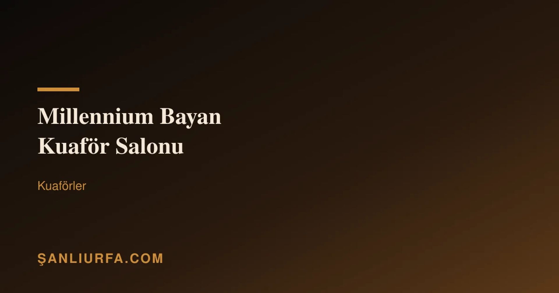 Millennium Bayan Kuaför Salonu