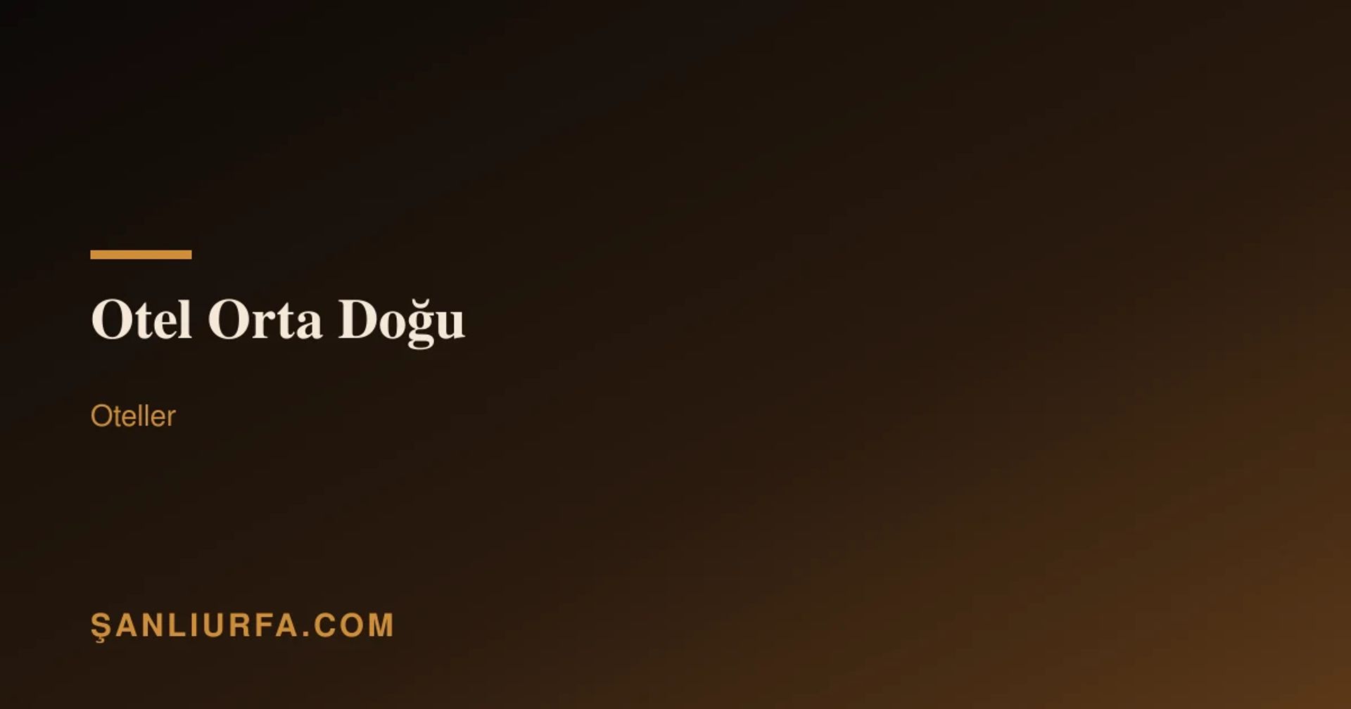 Otel Orta Doğu