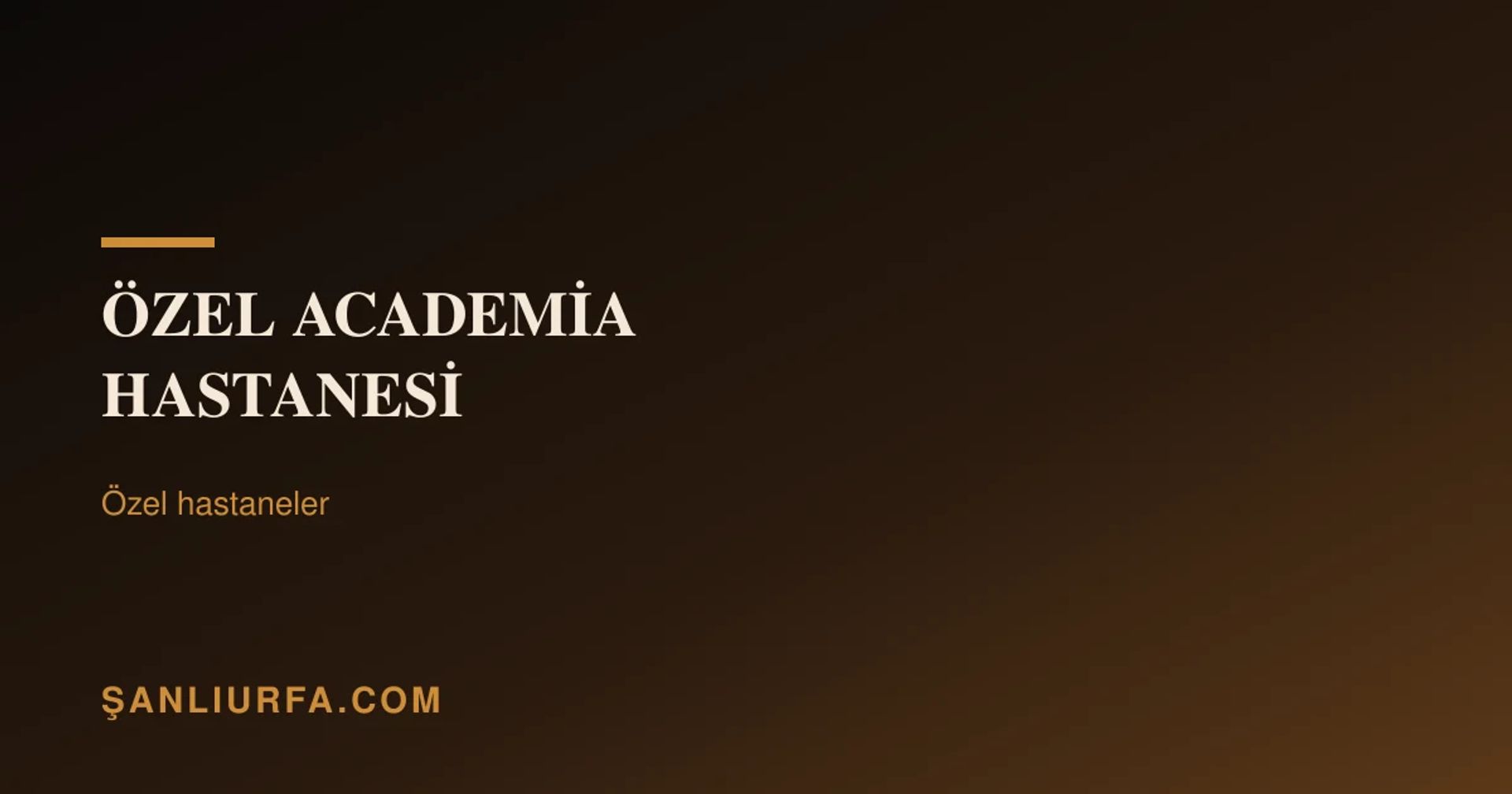 Özel Academia Hastanesi