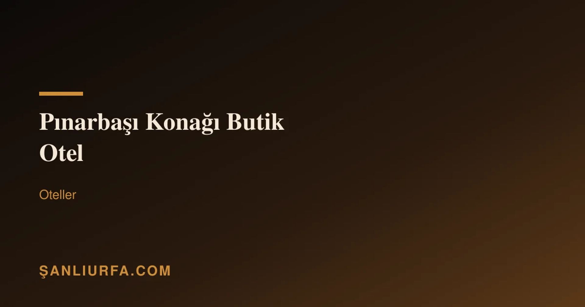Pınarbaşı Konağı Butik Otel