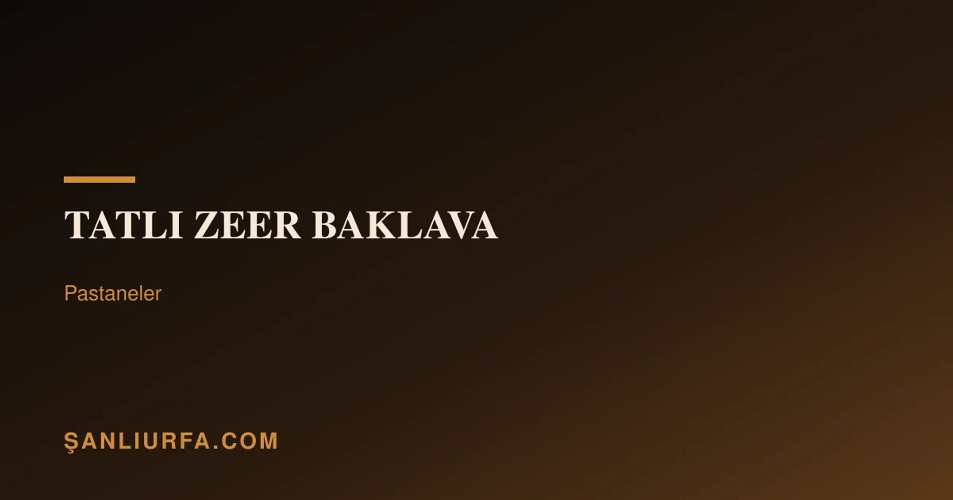 Tatli Zeer Baklava