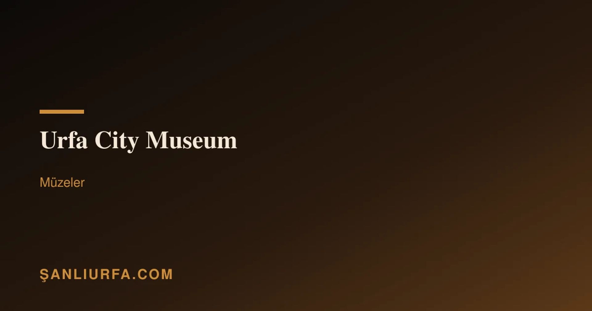 Urfa City Museum