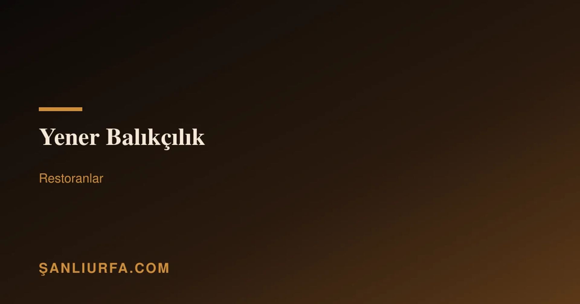 Yener Balıkçılık