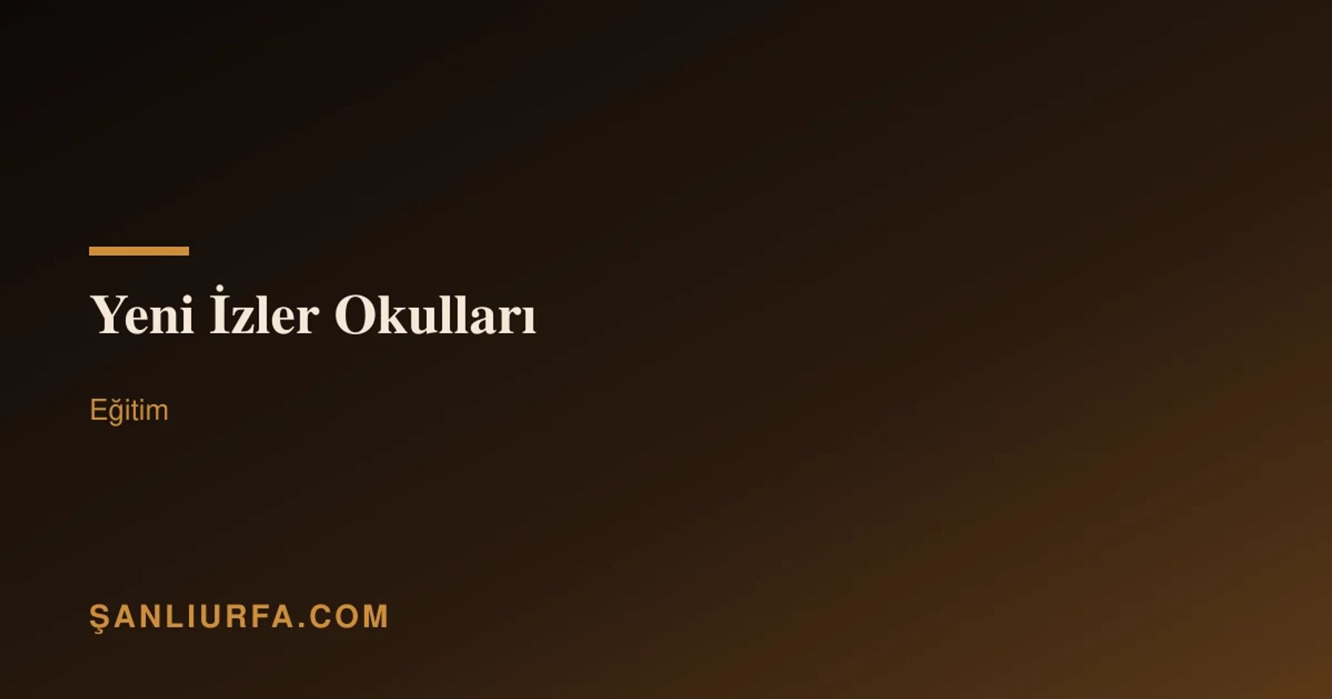 Yeni İzler Okulları
