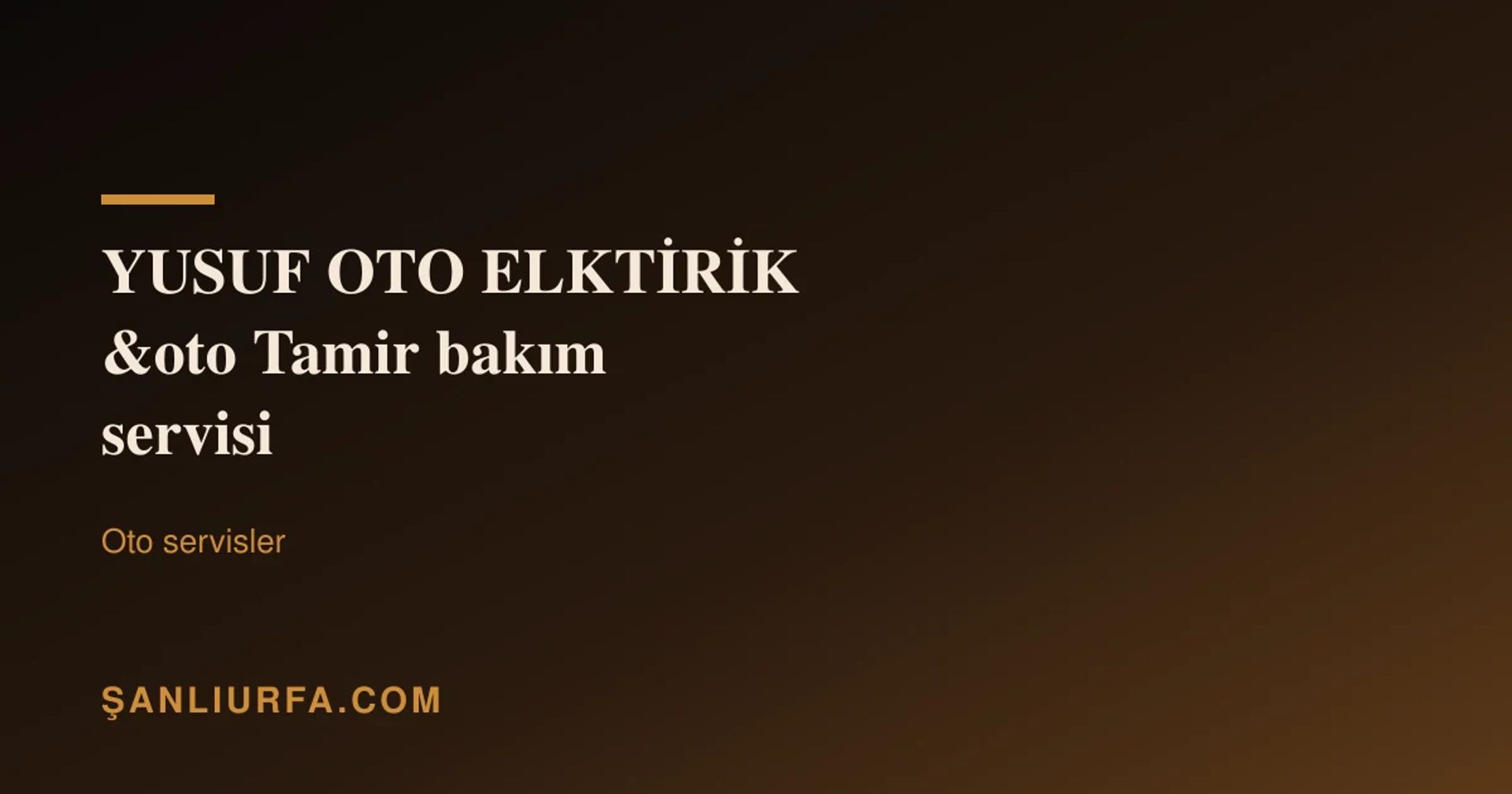 YUSUF OTO ELKTİRİK &oto Tamir bakım servisi
