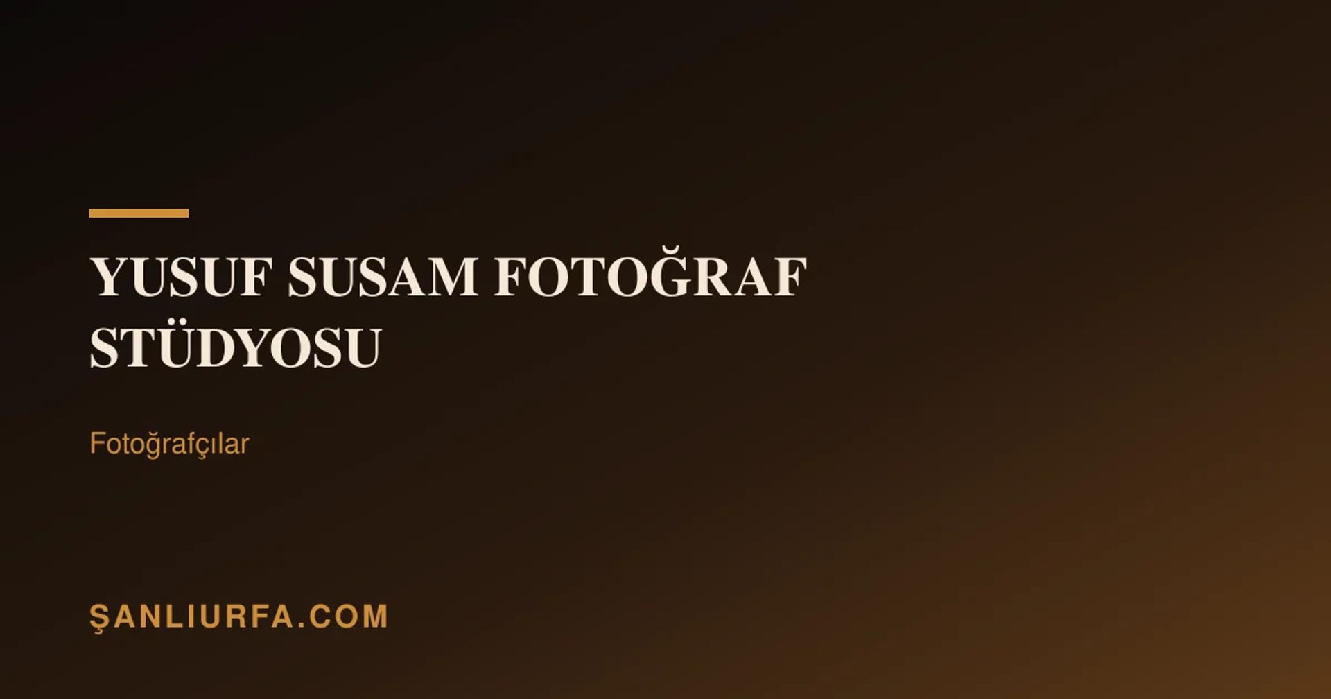 Yusuf Susam Fotoğraf Stüdyosu