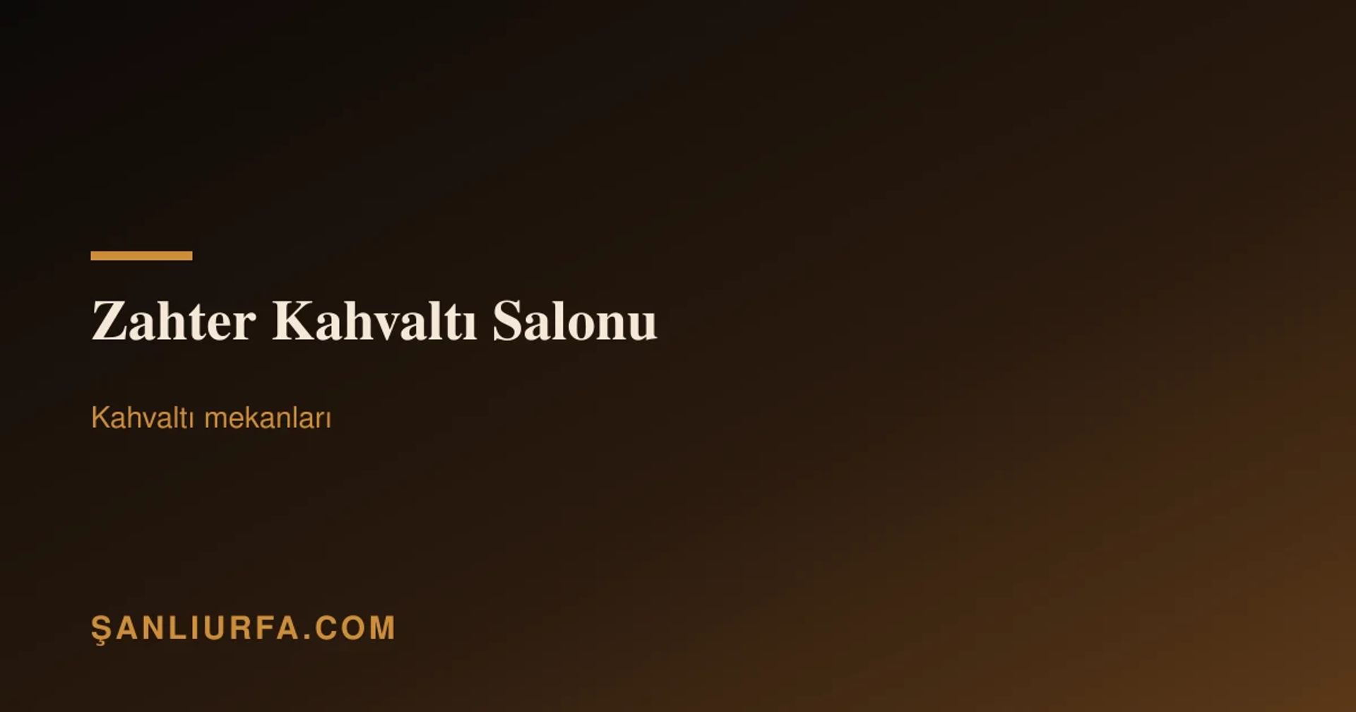 Zahter Kahvaltı Salonu
