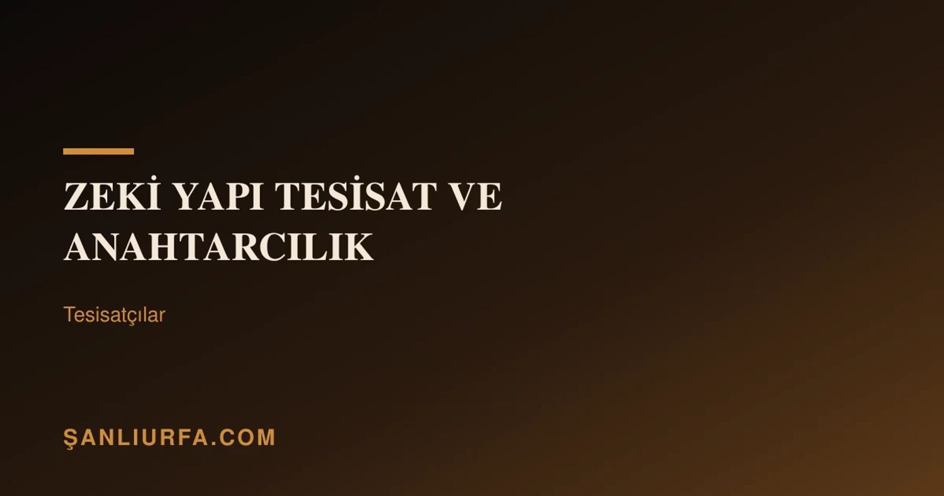 Zeki Yapi Tesisat Ve Anahtarcilik