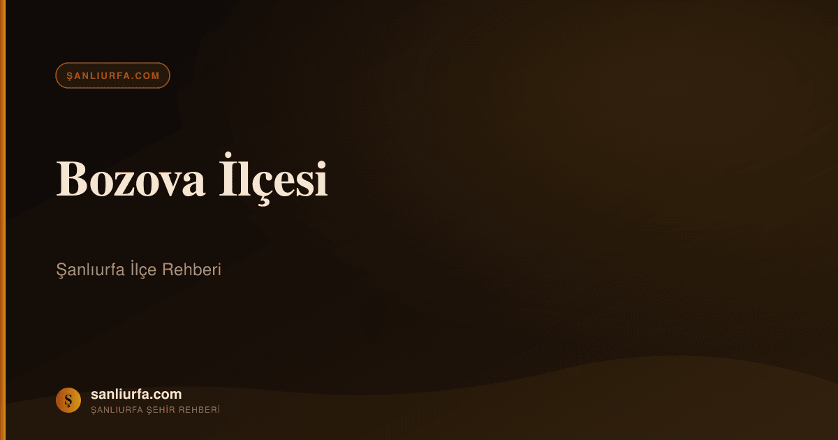 Bozova ilçesi