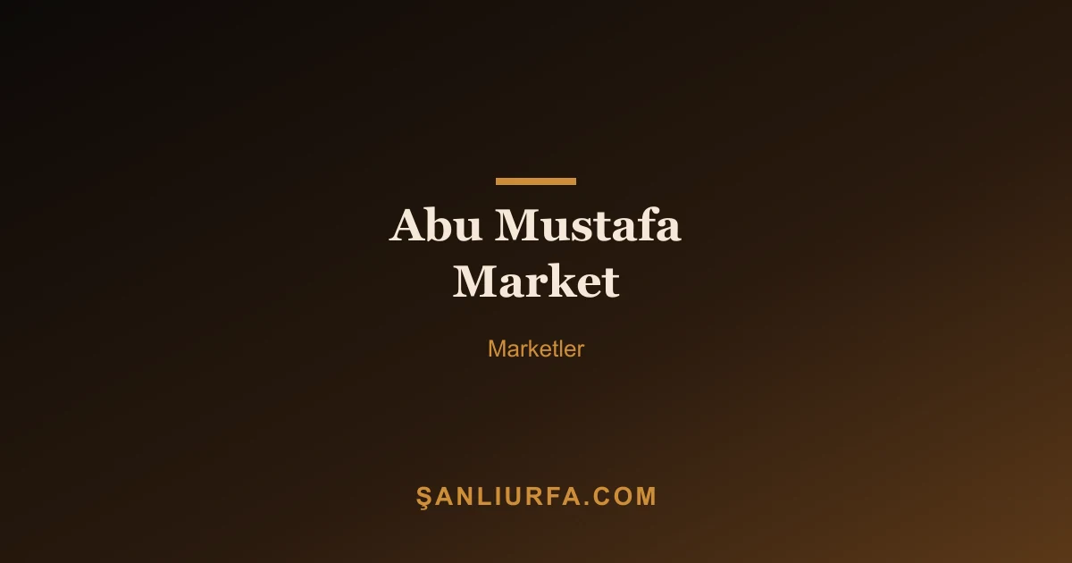 Abu Mustafa Market