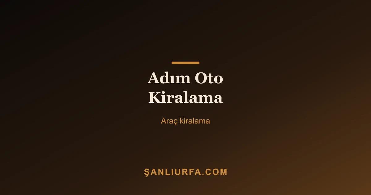 Adım Oto Kiralama