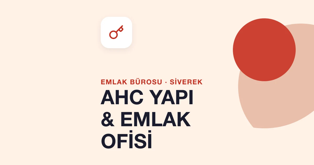 AHC YAPI & EMLAK OFİSİ