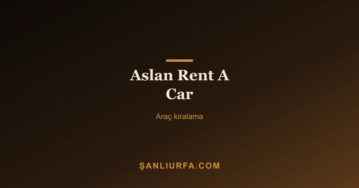 Aslan Rent A Car