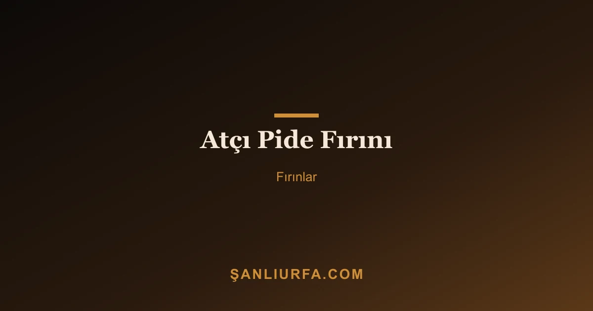 Atçı Pide Fırını