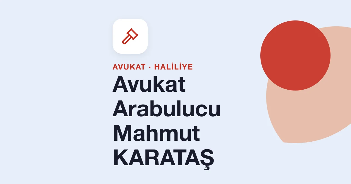Avukat Arabulucu Mahmut KARATAŞ