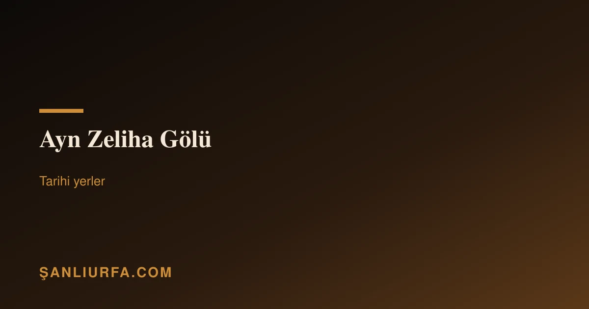 Ayn Zeliha Gölü