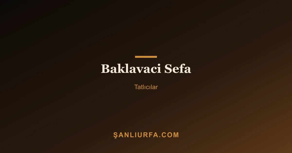 Baklavaci Sefa