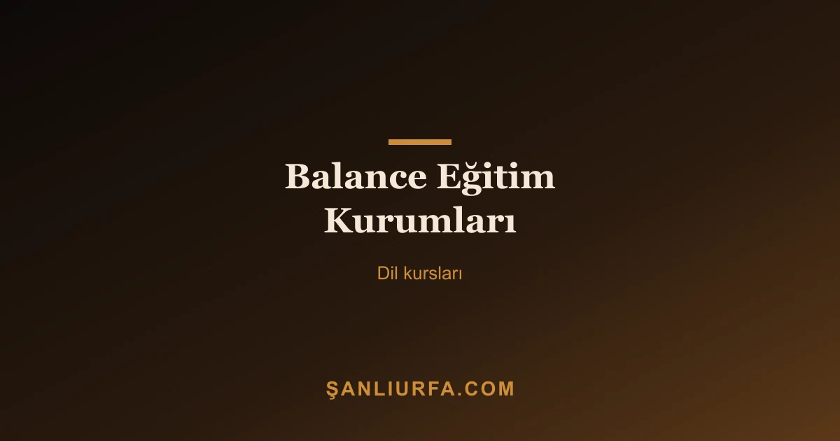 Balance Eğitim Kurumları