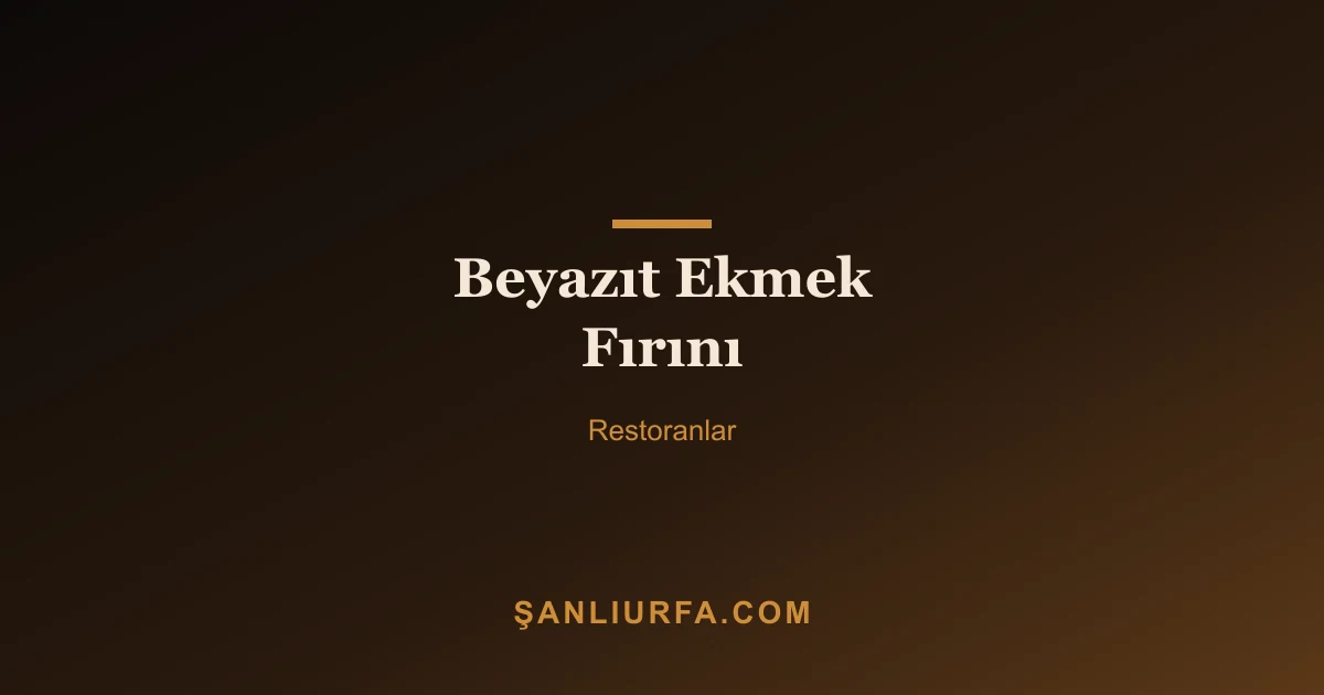 Beyazıt Ekmek Fırını
