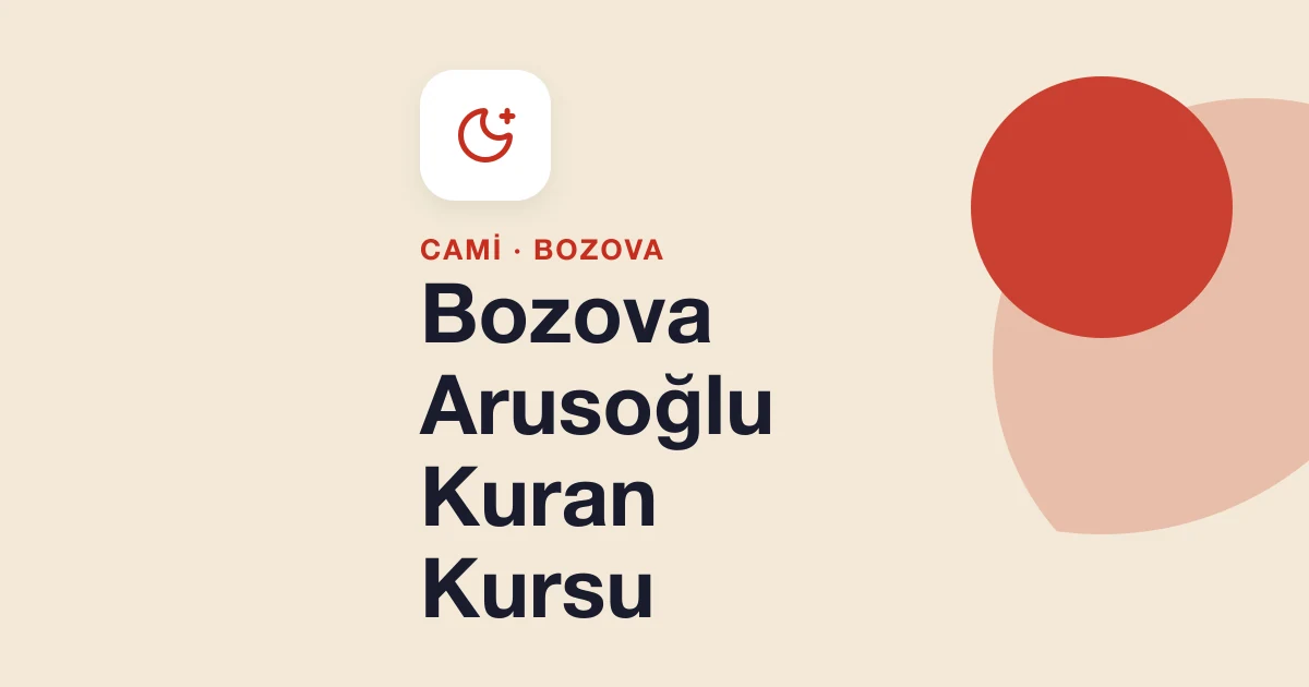 Bozova Arusoğlu Kuran Kursu