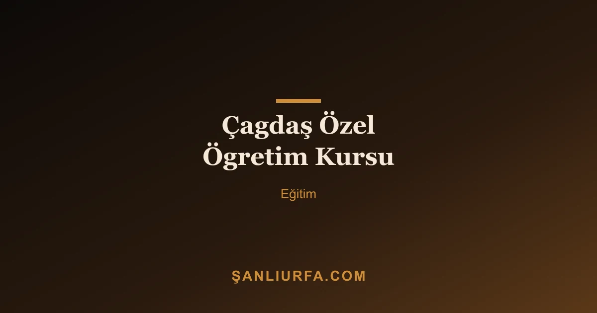 Çagdaş Özel Ögretim Kursu