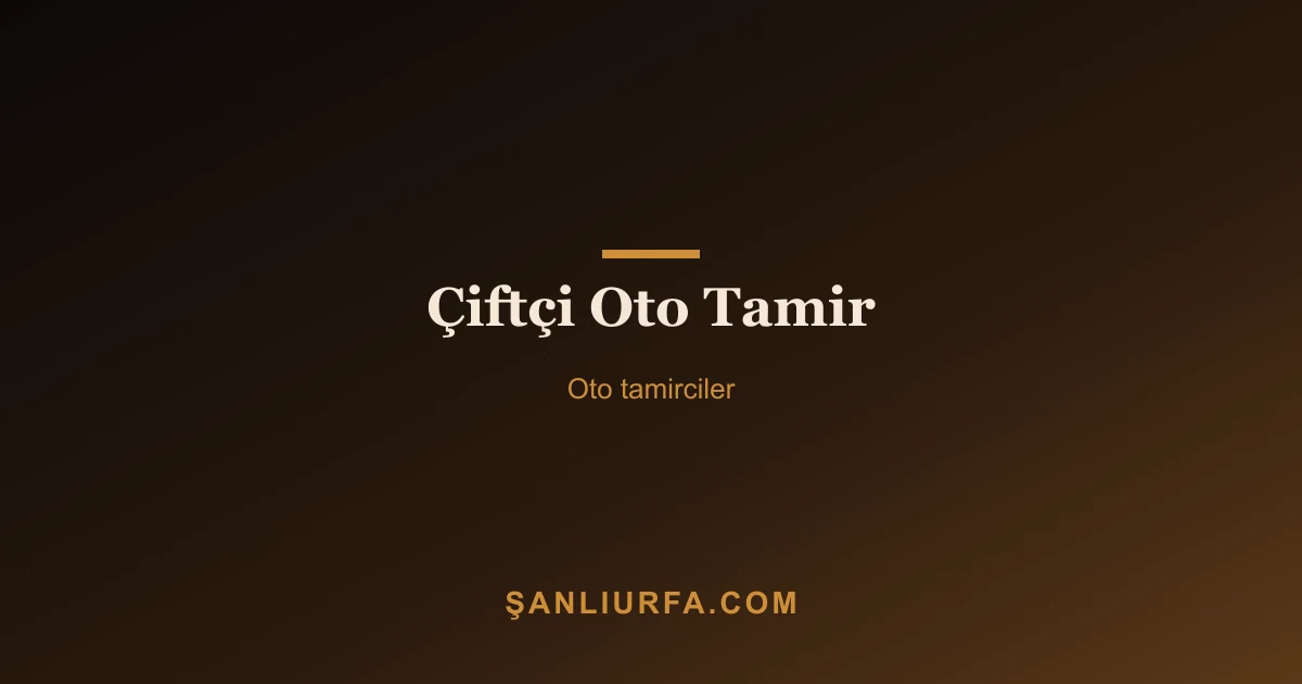 Çiftçi Oto Tamir