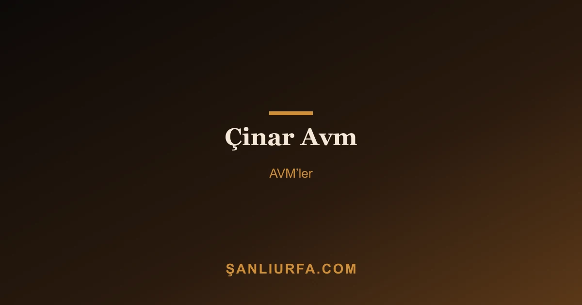 Çinar Avm