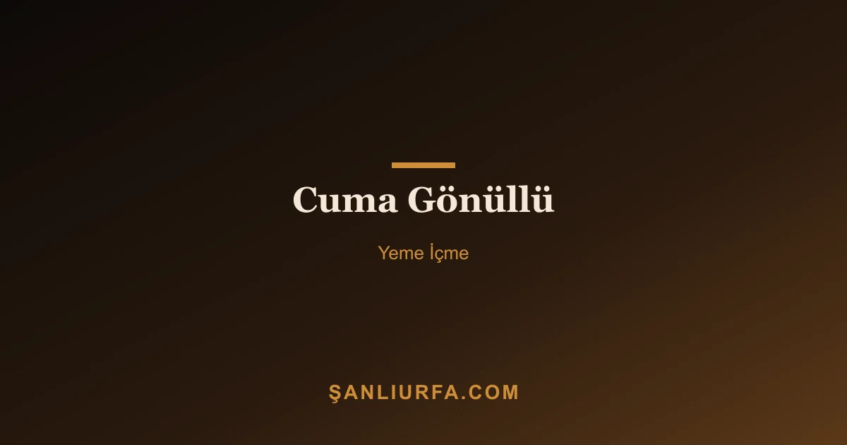 Cuma Gönüllü