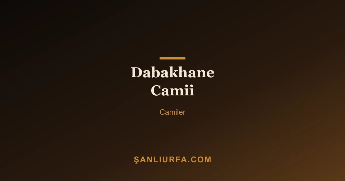 Dabakhane Camii