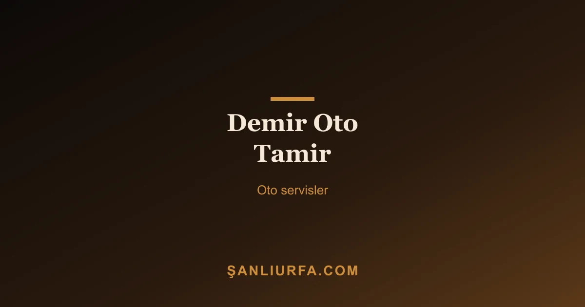 Demir Oto Tamir