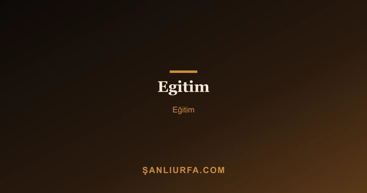 Egitim