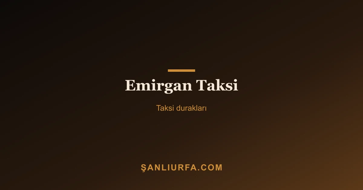 Emirgan Taksi