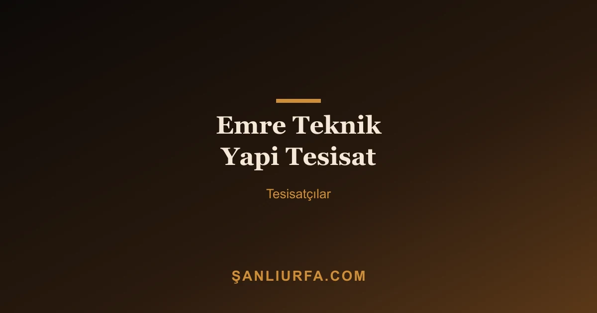 Emre Teknik Yapi Tesisat