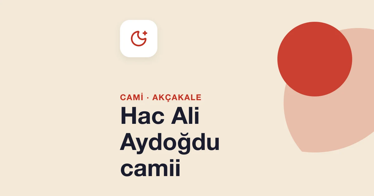 Hac Ali Aydoğdu camii