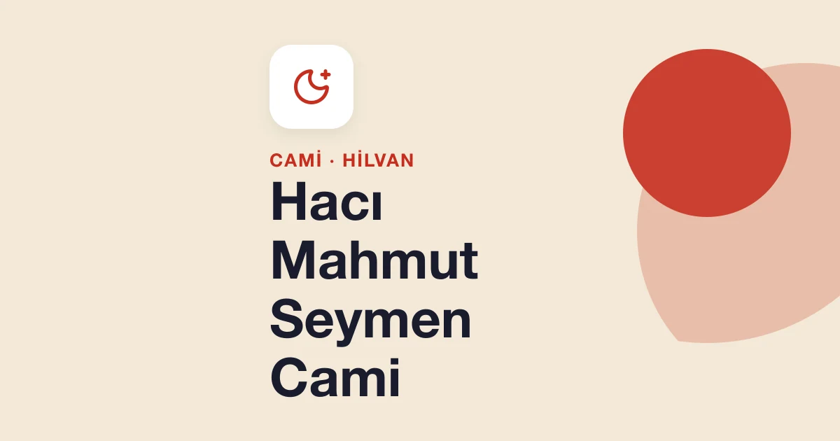 Hacı Mahmut Seymen Cami