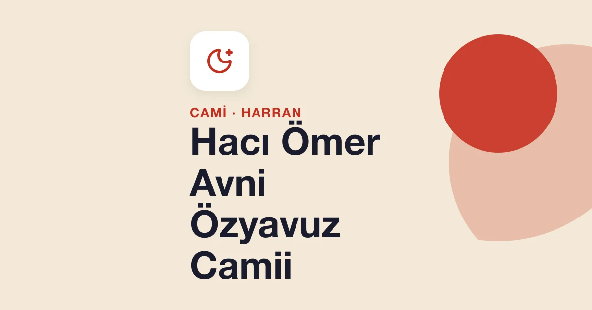 Hacı Ömer Avni Özyavuz Camii