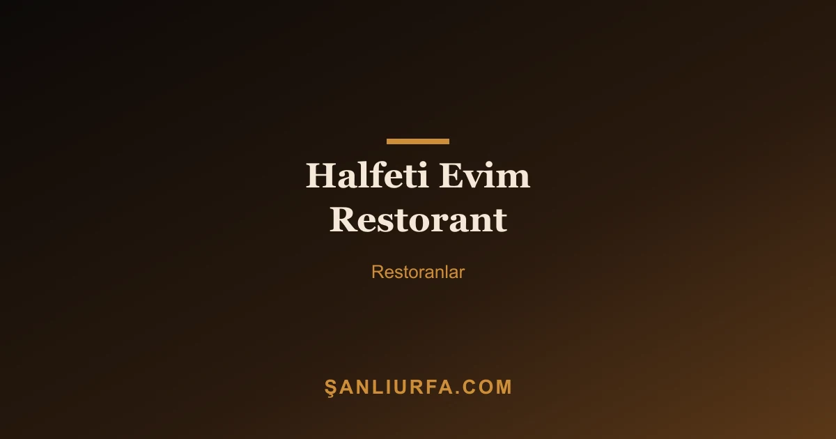 Halfeti Evim Restorant