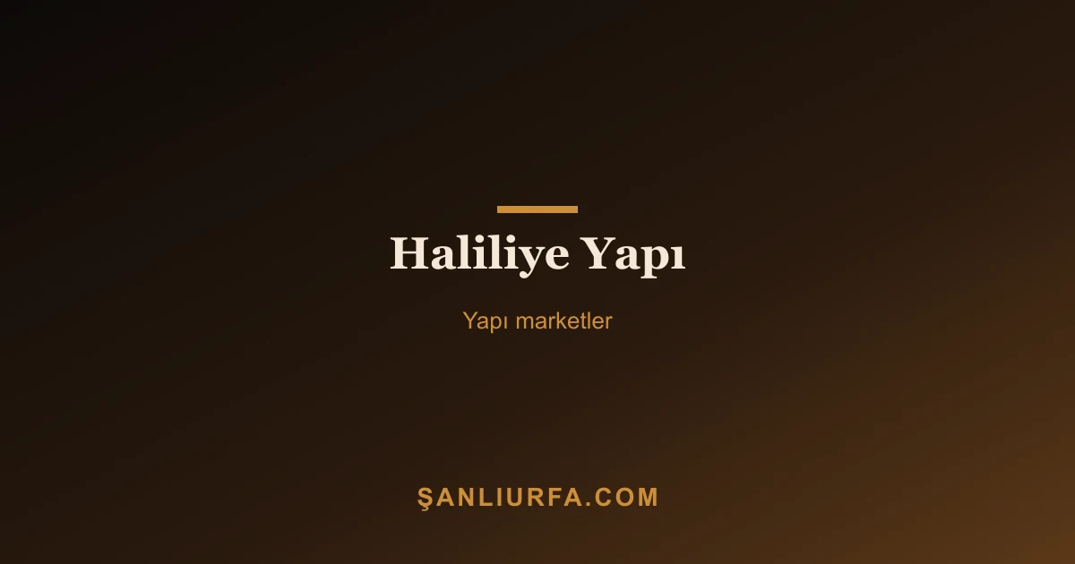 Haliliye Yapı