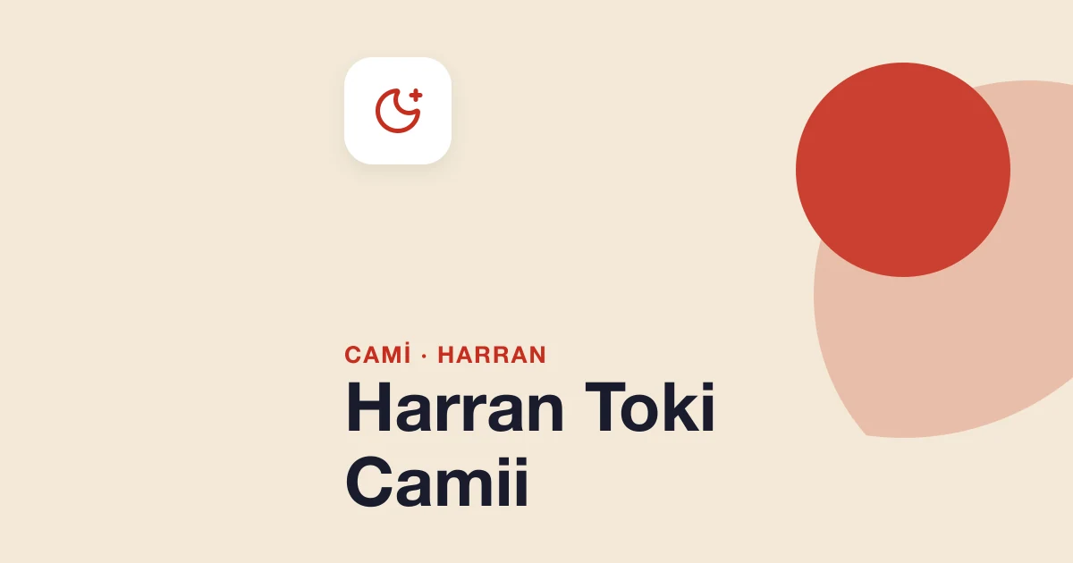 Harran Toki Camii
