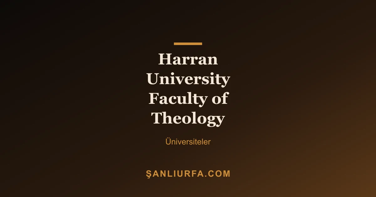 Harran University Faculty of Theology
